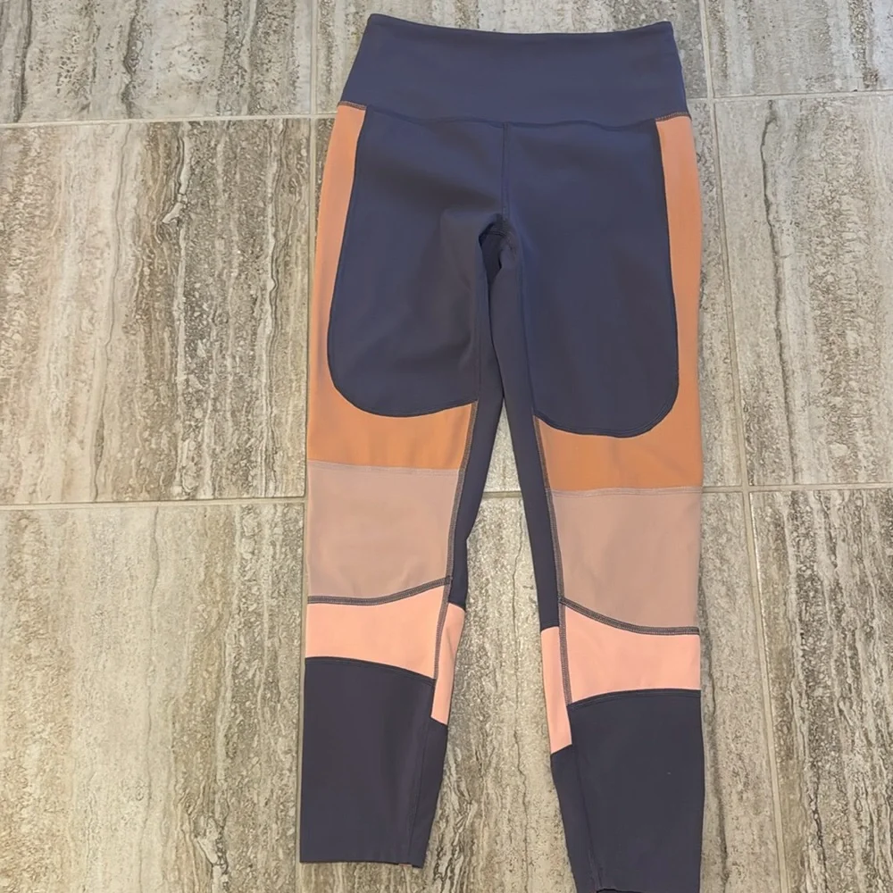 Free People Topaz Shadow Boxer Combo Leggings 7/8 Size Small